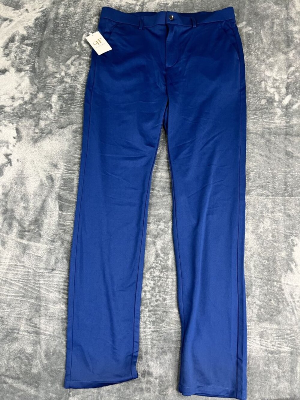 TimelessFlex Mens Blue Straight-Leg Dress Pants 34/35-34 NWT